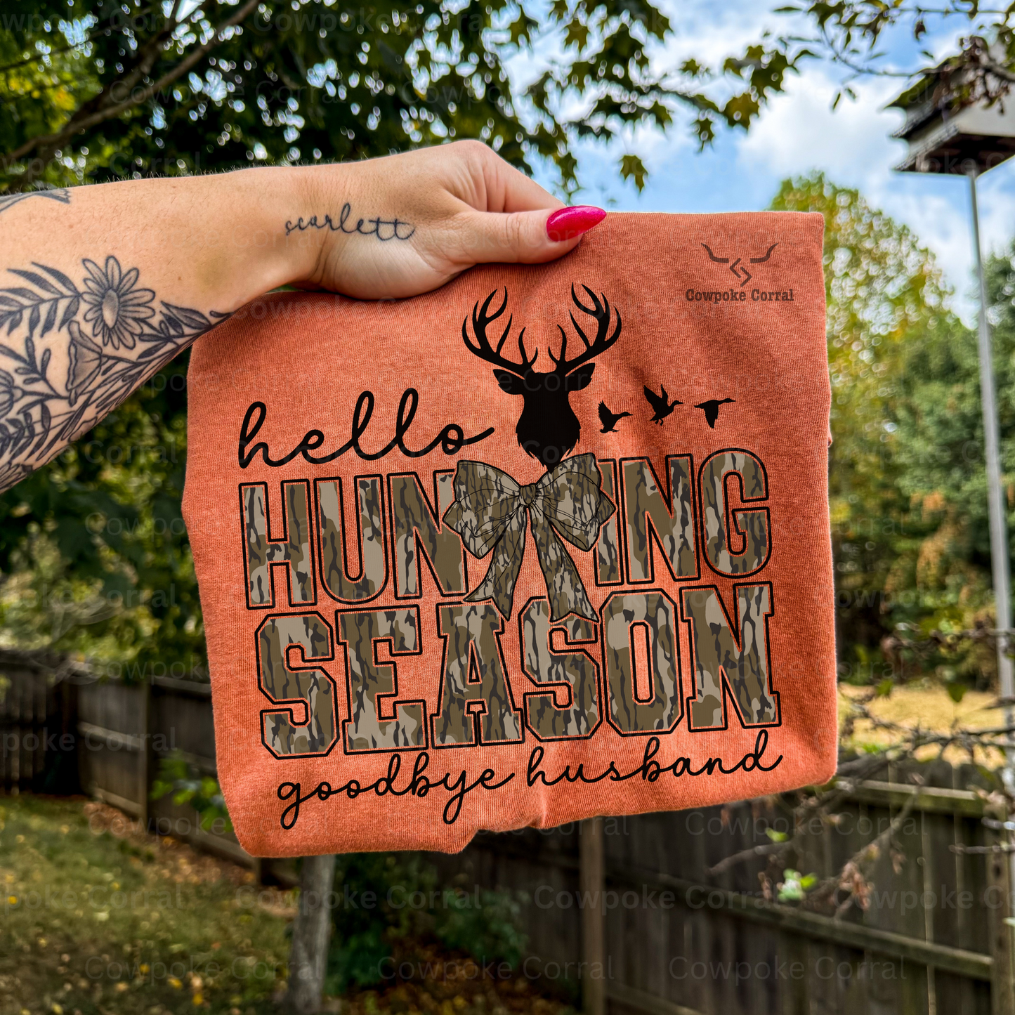 HELLO HUNTING SEASON GOODBYE HUSBAND TEE