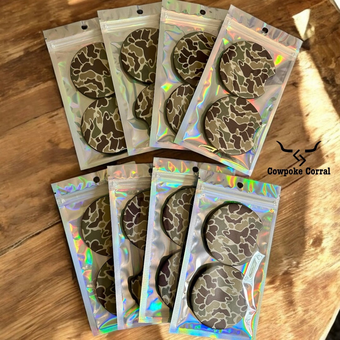 OLD CAMO CAR COASTERS