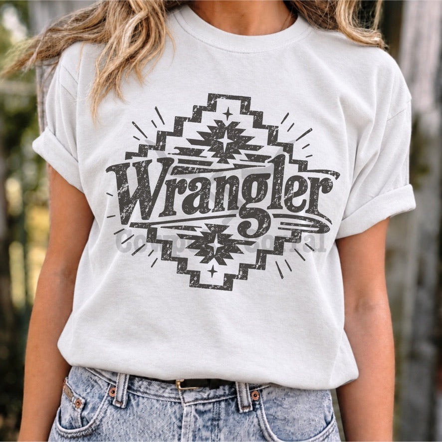 Western Aztec Diamond T-Shirt | Southwestern Graphic Tee | Distressed Boho Western Shirt