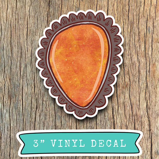 Spiny Orange Jewel Vinyl Decal Sticker