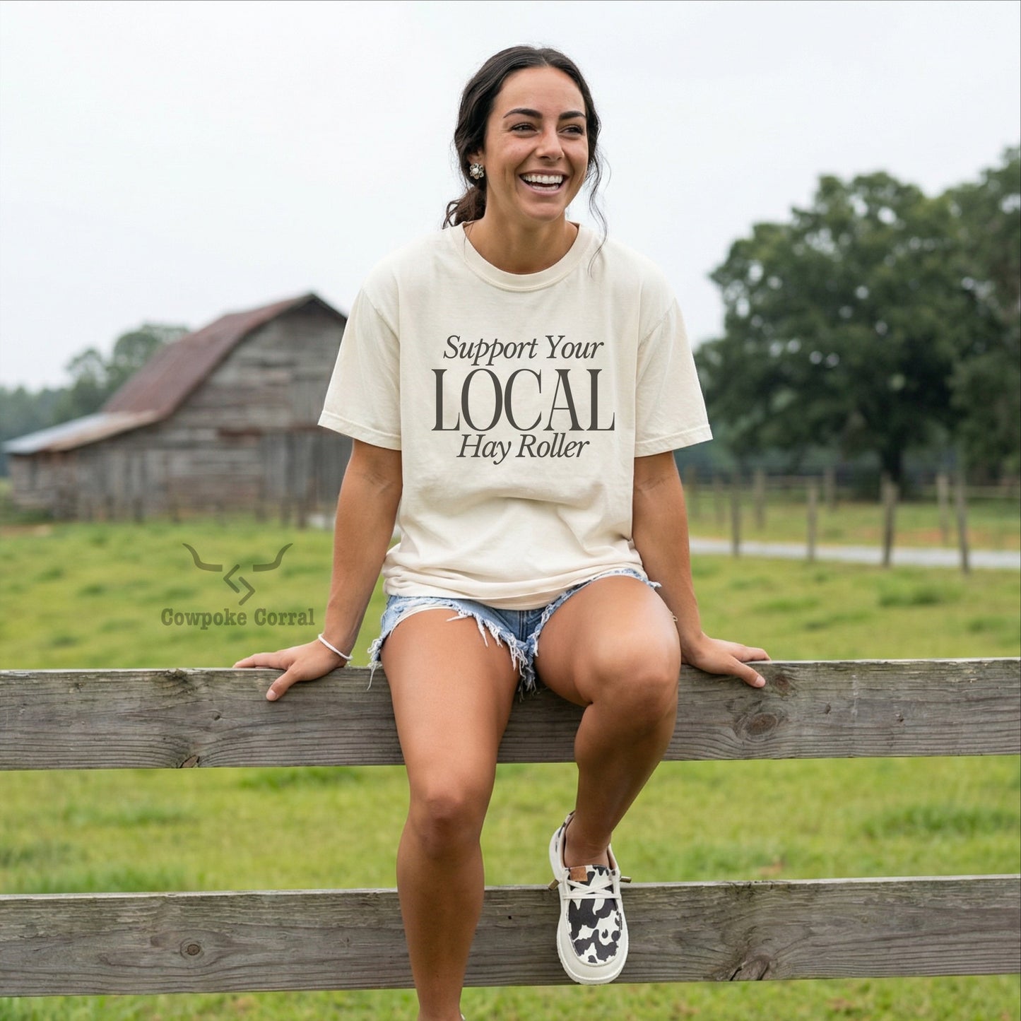 SUPPORT YOUR LOCAL HAY ROLLER TEE