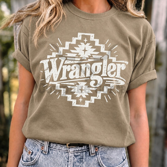 Western Aztec Diamond T-Shirt | Southwestern Graphic Tee | Distressed Boho Western Shirt