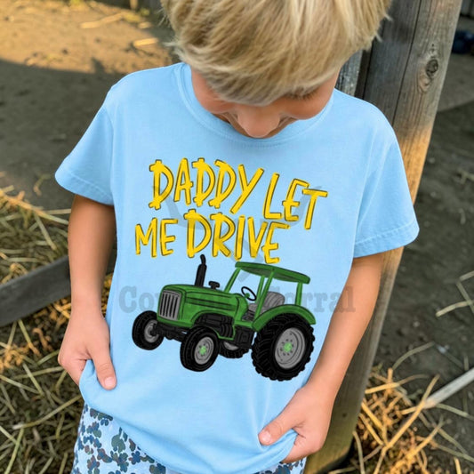 DADDY LET ME DRIVE YOUTH TEE
