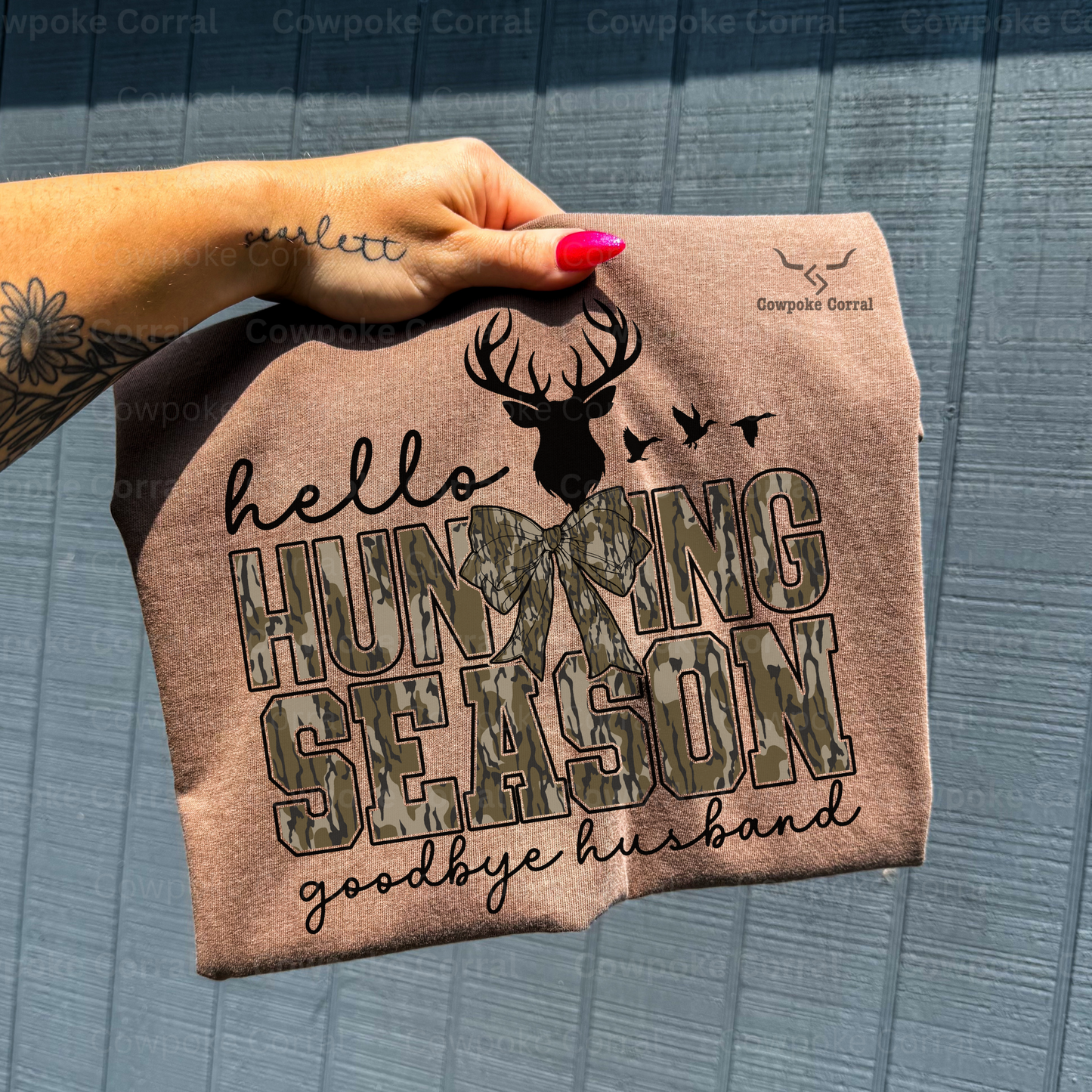 HELLO HUNTING SEASON GOODBYE HUSBAND TEE