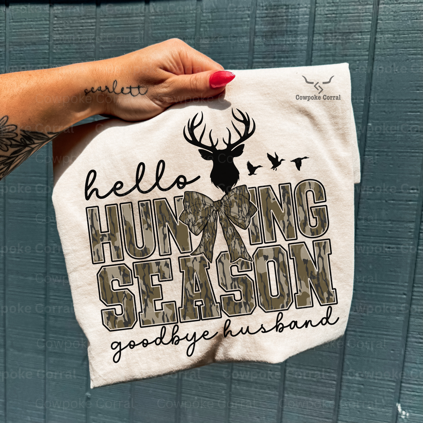 HELLO HUNTING SEASON GOODBYE HUSBAND TEE