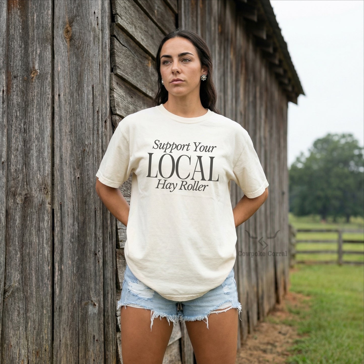 SUPPORT YOUR LOCAL HAY ROLLER TEE