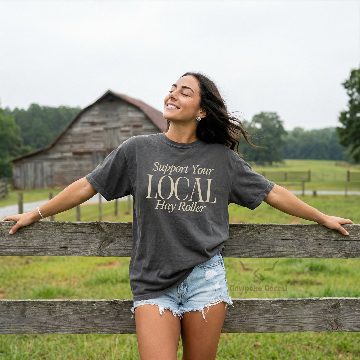 SUPPORT YOUR LOCAL HAY ROLLER TEE