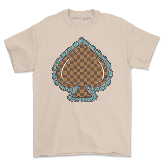 CHECKERED SPADE (COFFEE) TEE