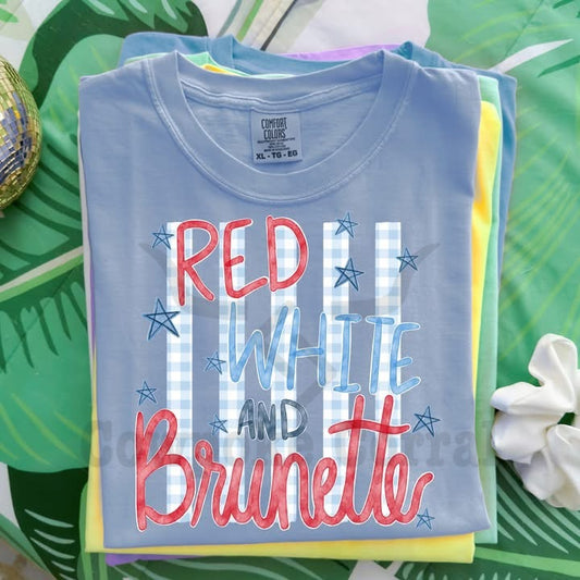RED, WHITE & BRUNETTE TEE