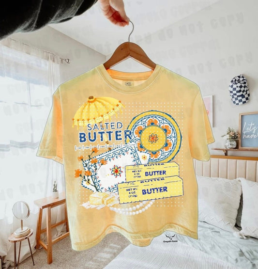 SALTED BUTTER VINTAGE COLLAGE CROP TEE