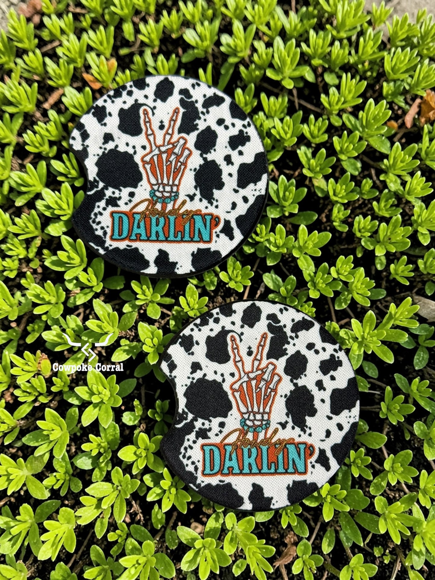 Skellie Howdy Darlin’ Car Coasters