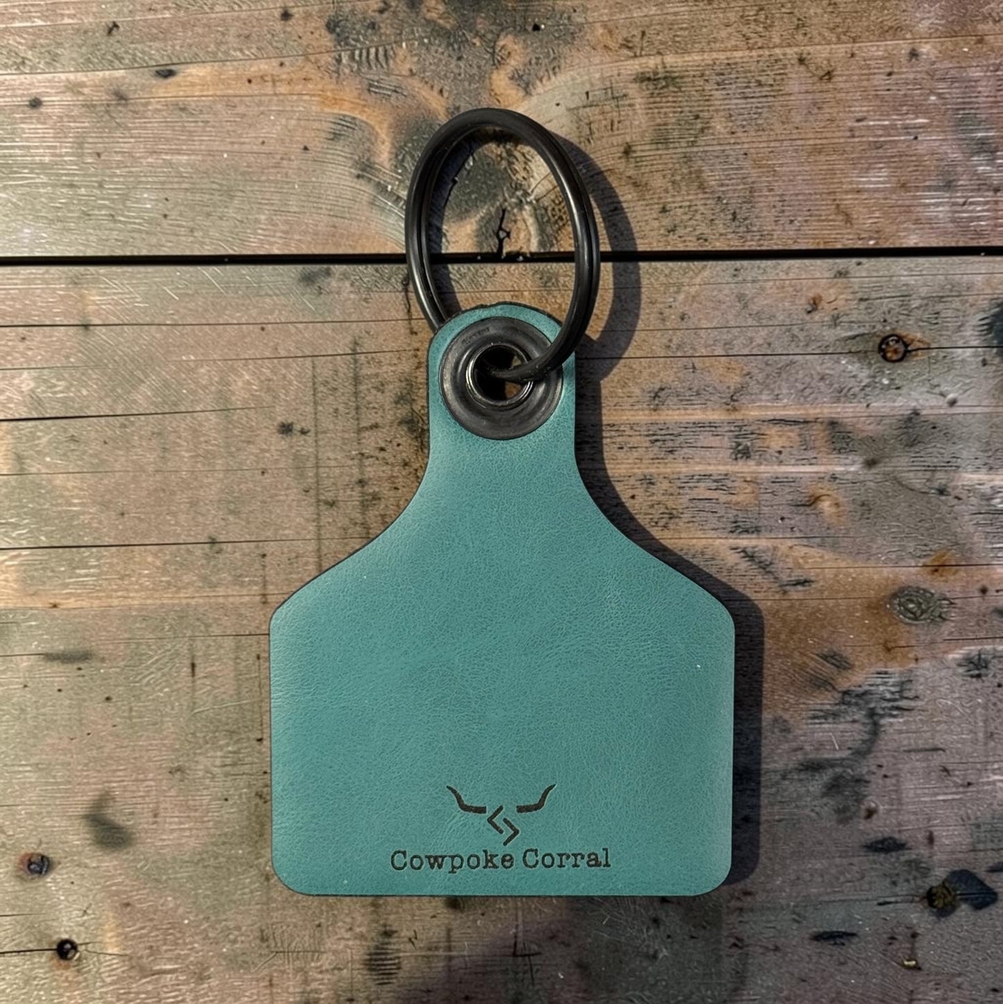 BOOT STITCH CATTLE TAG KEYCHAIN