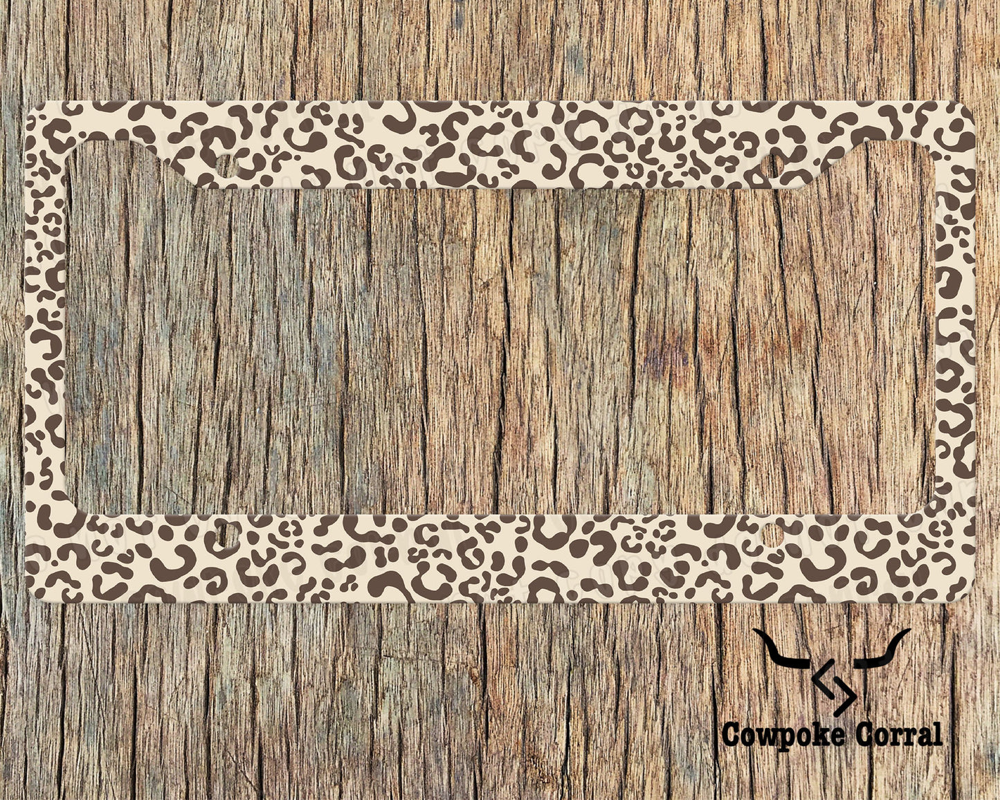 LEOPARD LICENSE PLATE FRAME