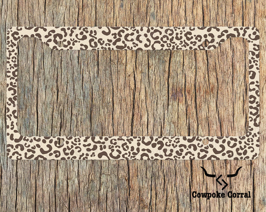 LEOPARD LICENSE PLATE FRAME