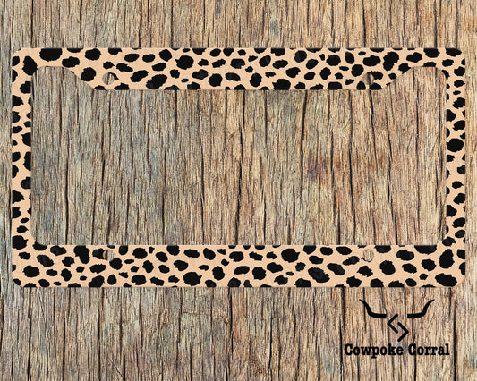 CHEETAH LICENSE PLATE FRAME
