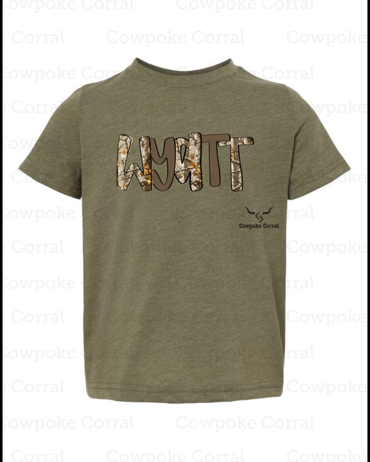 CUSTOM CAMO NAME YOUTH TEE