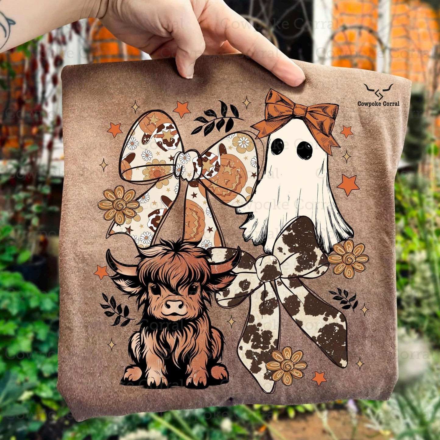 HIGHLAND COW, BOO & BOWS TEE