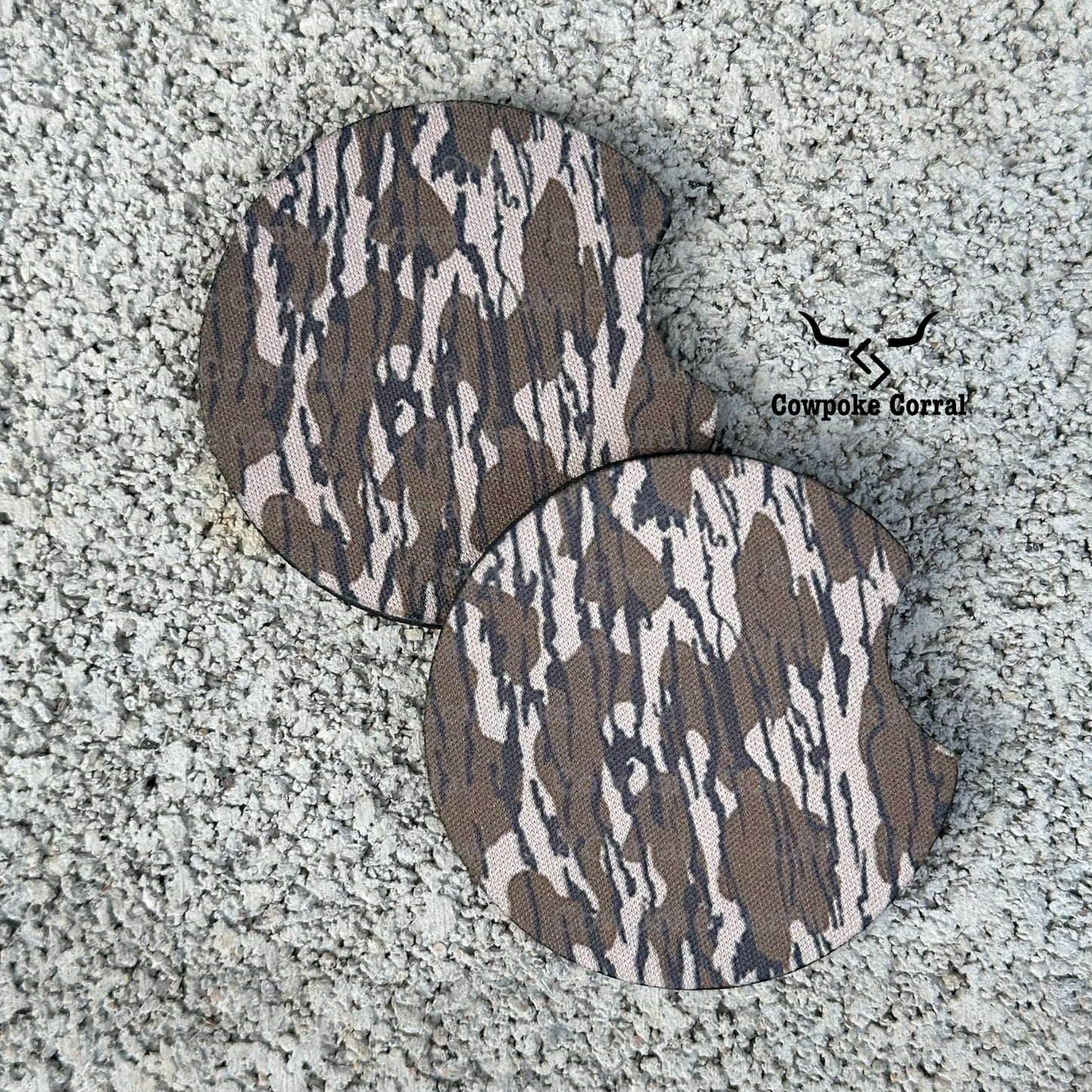 BOTTOMLANDS CAMO CAR COASTERS