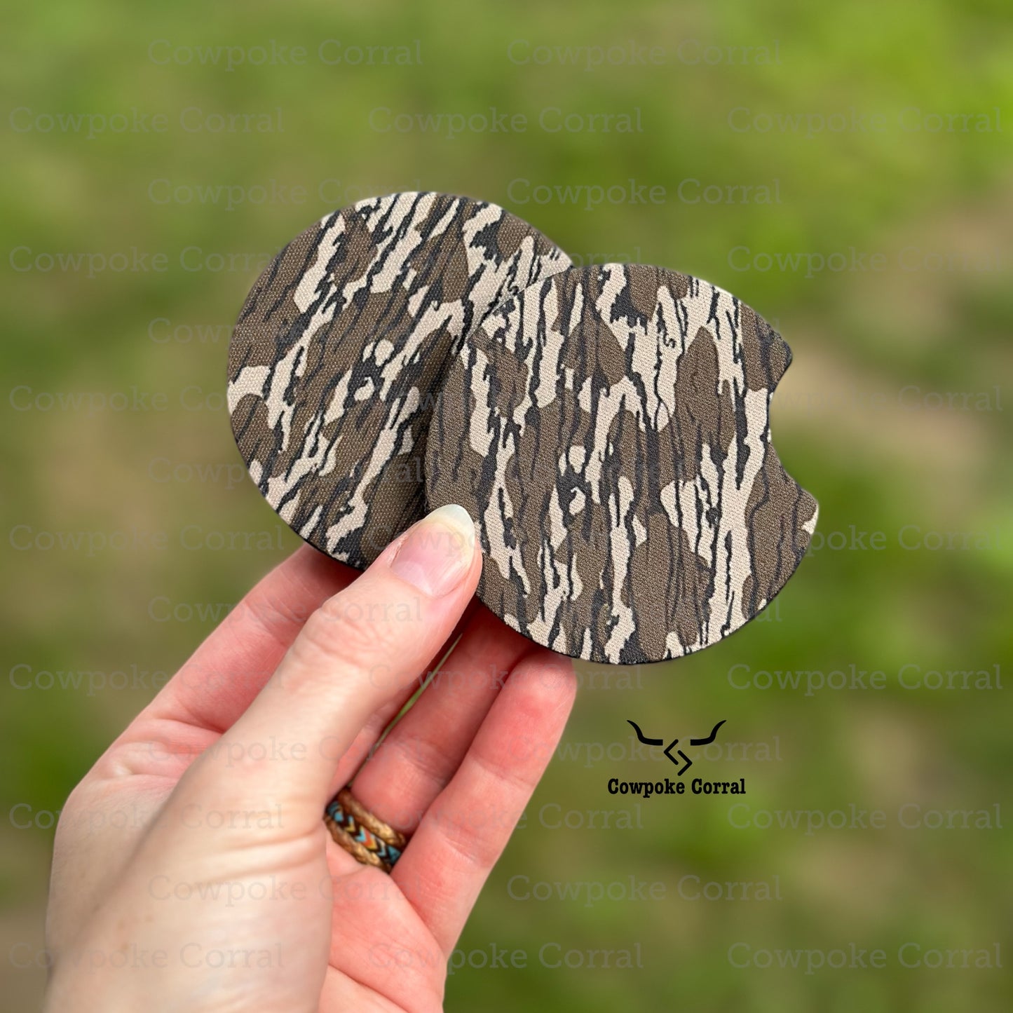 BOTTOMLANDS CAMO CAR COASTERS