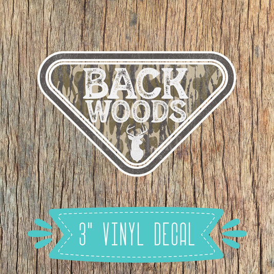 BACK WOODS CAMO VINYL DECAL STICKER
