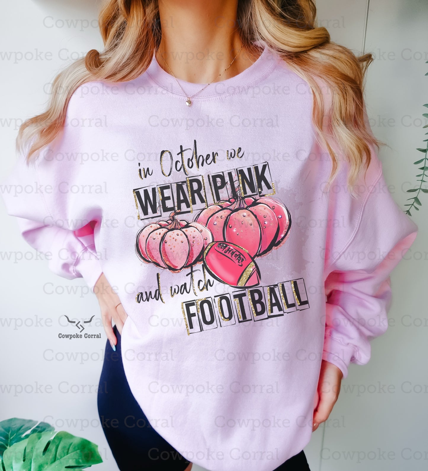 WEAR PINK & WATCH FOOTBALL TEE