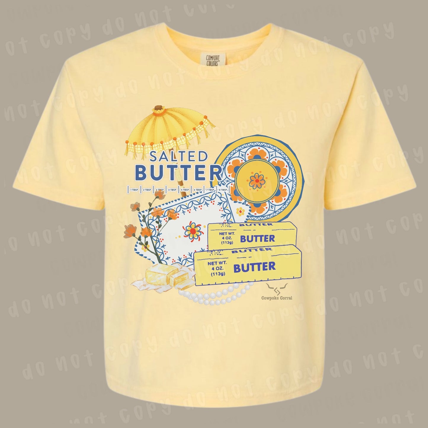 SALTED BUTTER VINTAGE COLLAGE CROP TEE