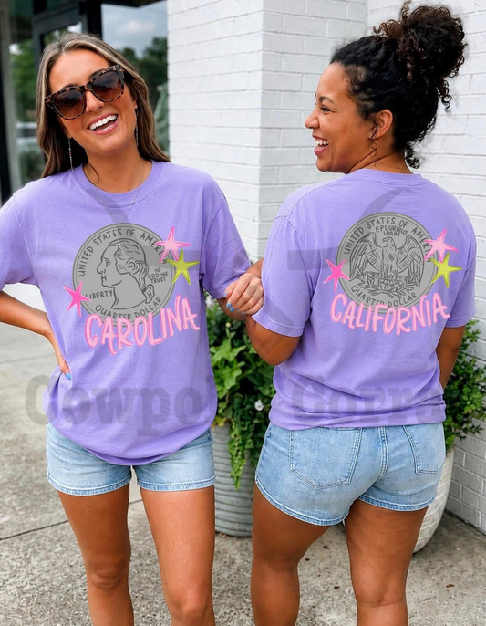 CAROLINA CALIFORNIA COIN TEE
