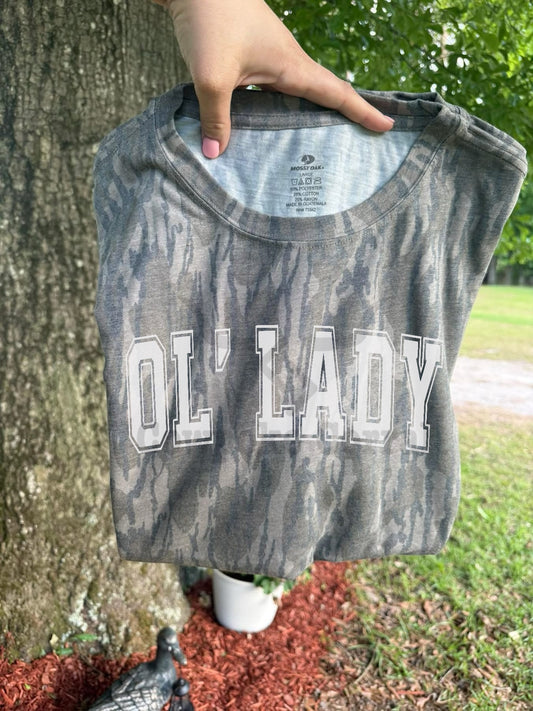 OL' LADY VARSITY CAMO TEE