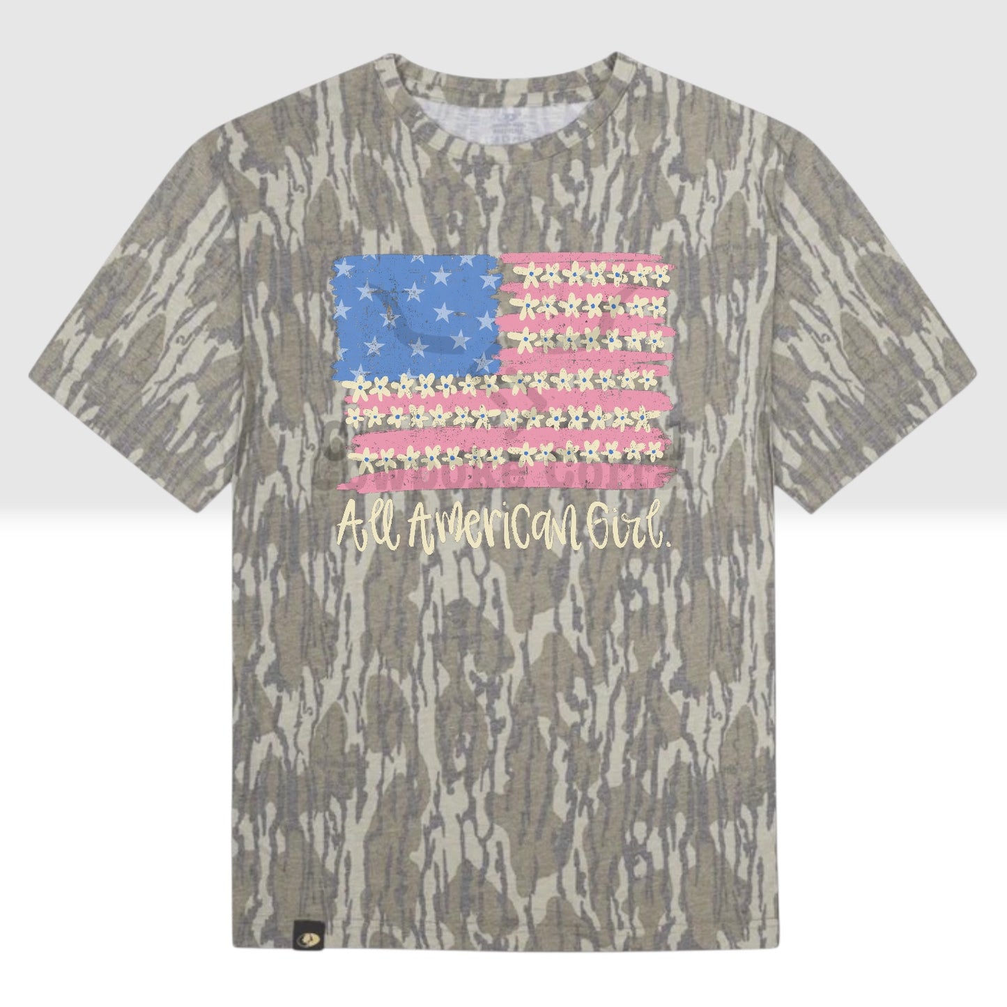 ALL AMERICAN GIRL CAMO TEE