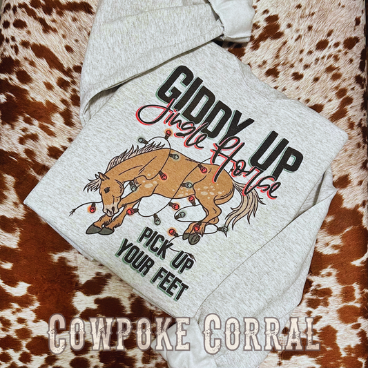 Giddy Up Jingle Horse - Crewneck Sweatshirt