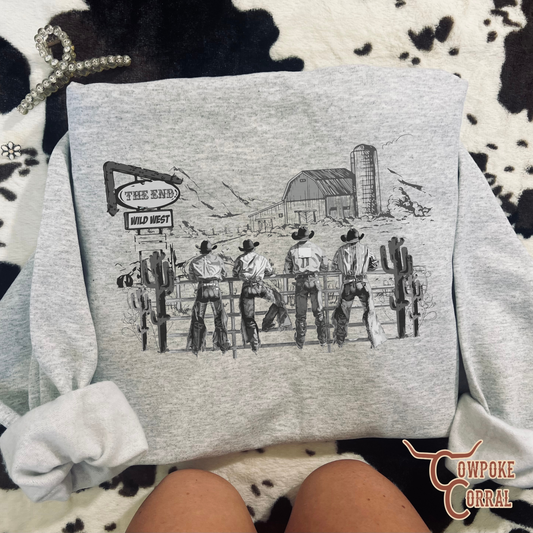 WILD WEST COWBOYS CREWNECK SWEATSHIRT