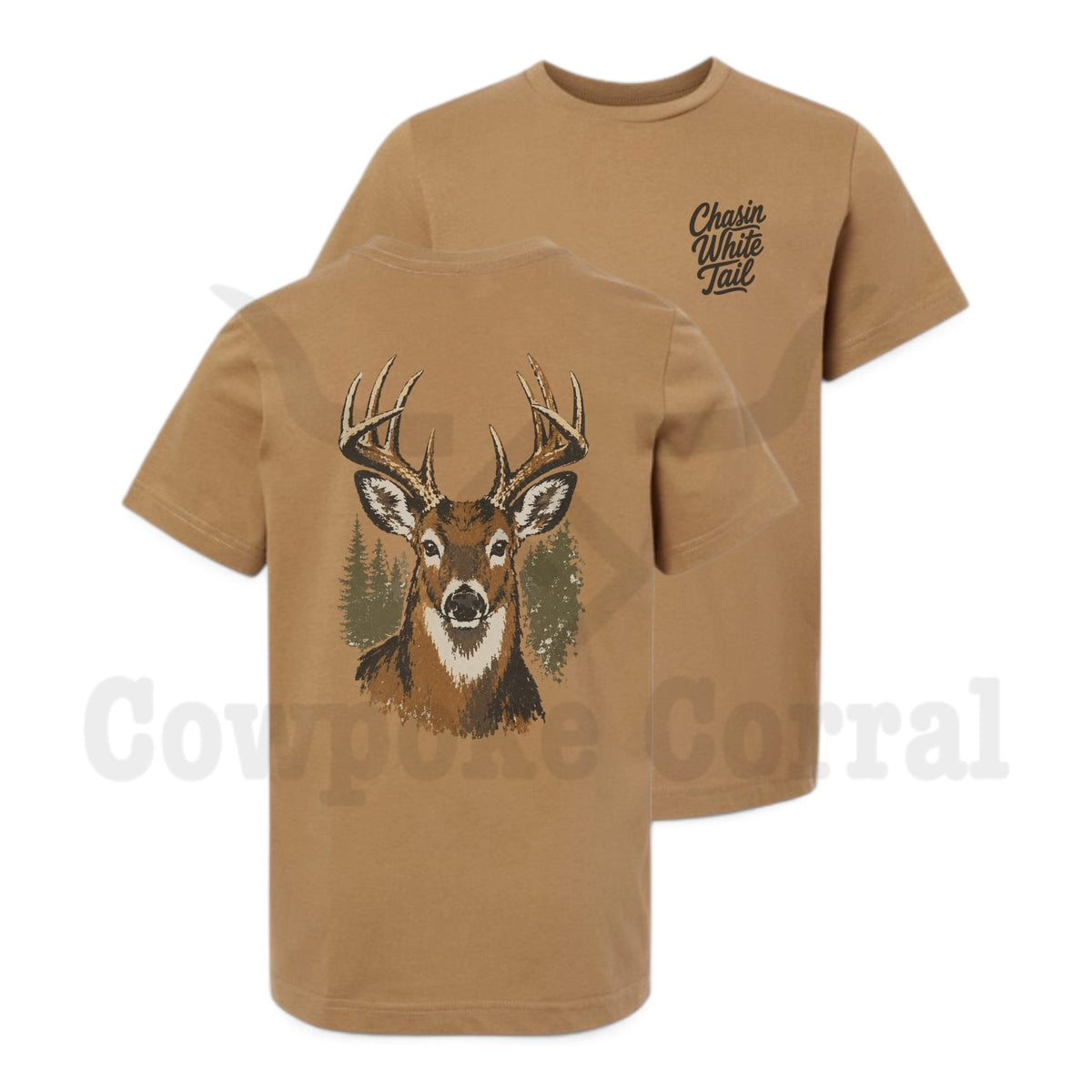 Chasin White Tail Youth Tee | Whitetail Buck Kids Hunting Shirt | Deer Season Shirt