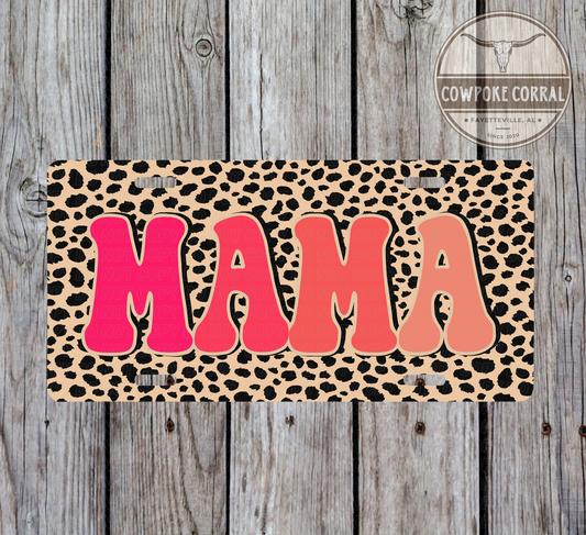 Cheetah Mama - License Plate